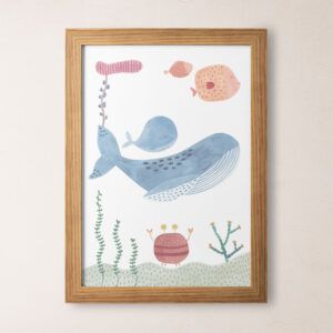 Lámina animalitos ballena azul
