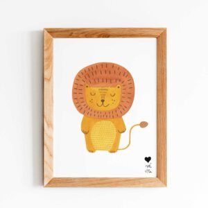 Lámina animalitos león