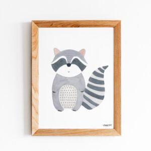 Lámina animalitos mapache