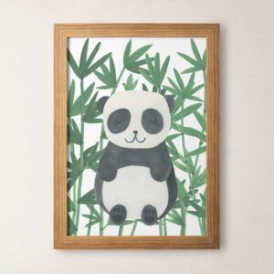 Lámina animalitos oso panda