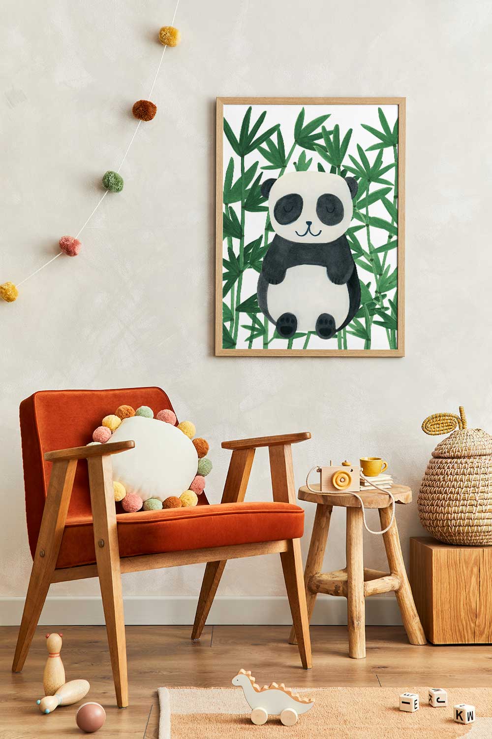 Lámina animalitos oso panda