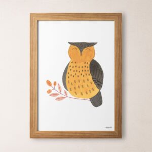 Lámina pájaros búho