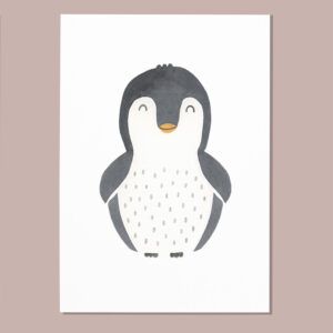 Postal pingüino