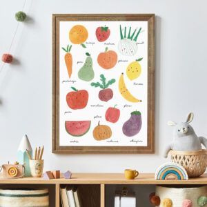 Póster frutas y verduras